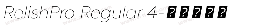 RelishPro Regular 4字体转换